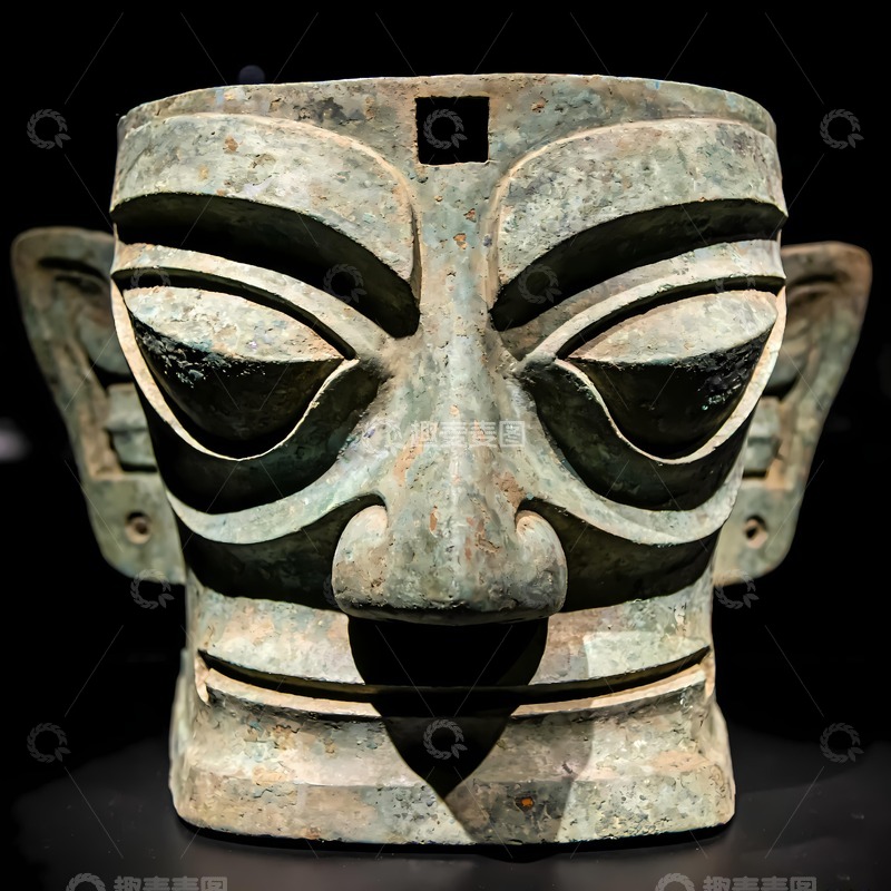 高清大图下载【趣麦麦图】三星堆文化三星堆面具1
