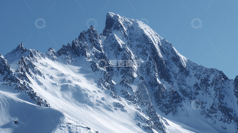 高清大图下载【趣麦麦图】雪峰巍峨如刀削梦境