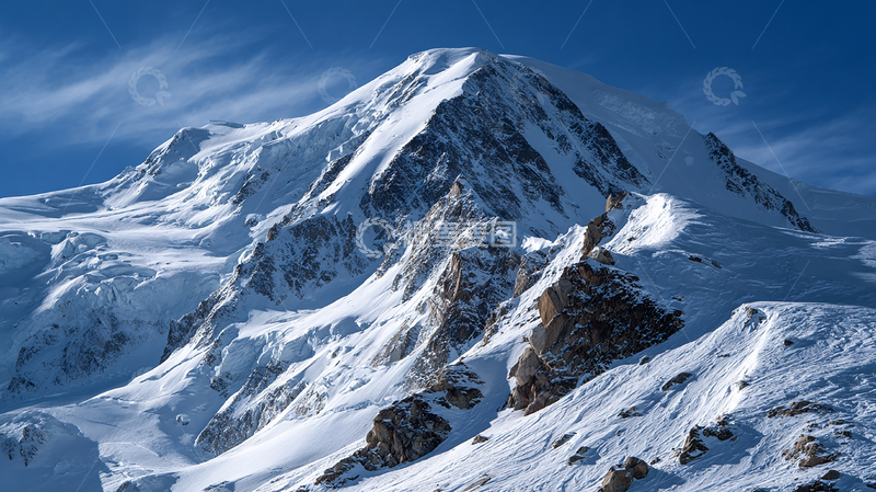 高清大图下载【趣麦麦图】雪山之巅的极致壮丽