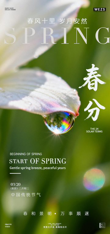 春日春风节气海报