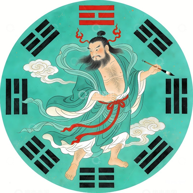 高清大图下载【趣麦麦图】伏羲太极八卦图