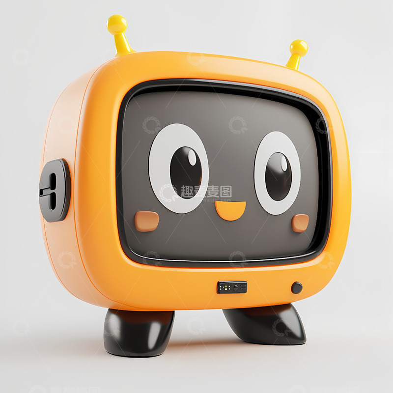 高清大图下载【趣麦麦图】卡通可爱电视机形象设计素材