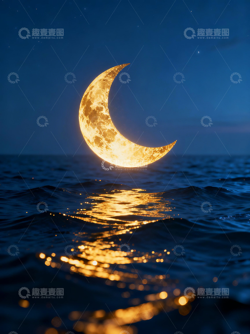 高清大图下载【趣麦麦图】月光海韵梦幻美景