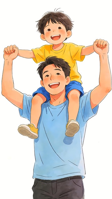 父亲节快乐的父子