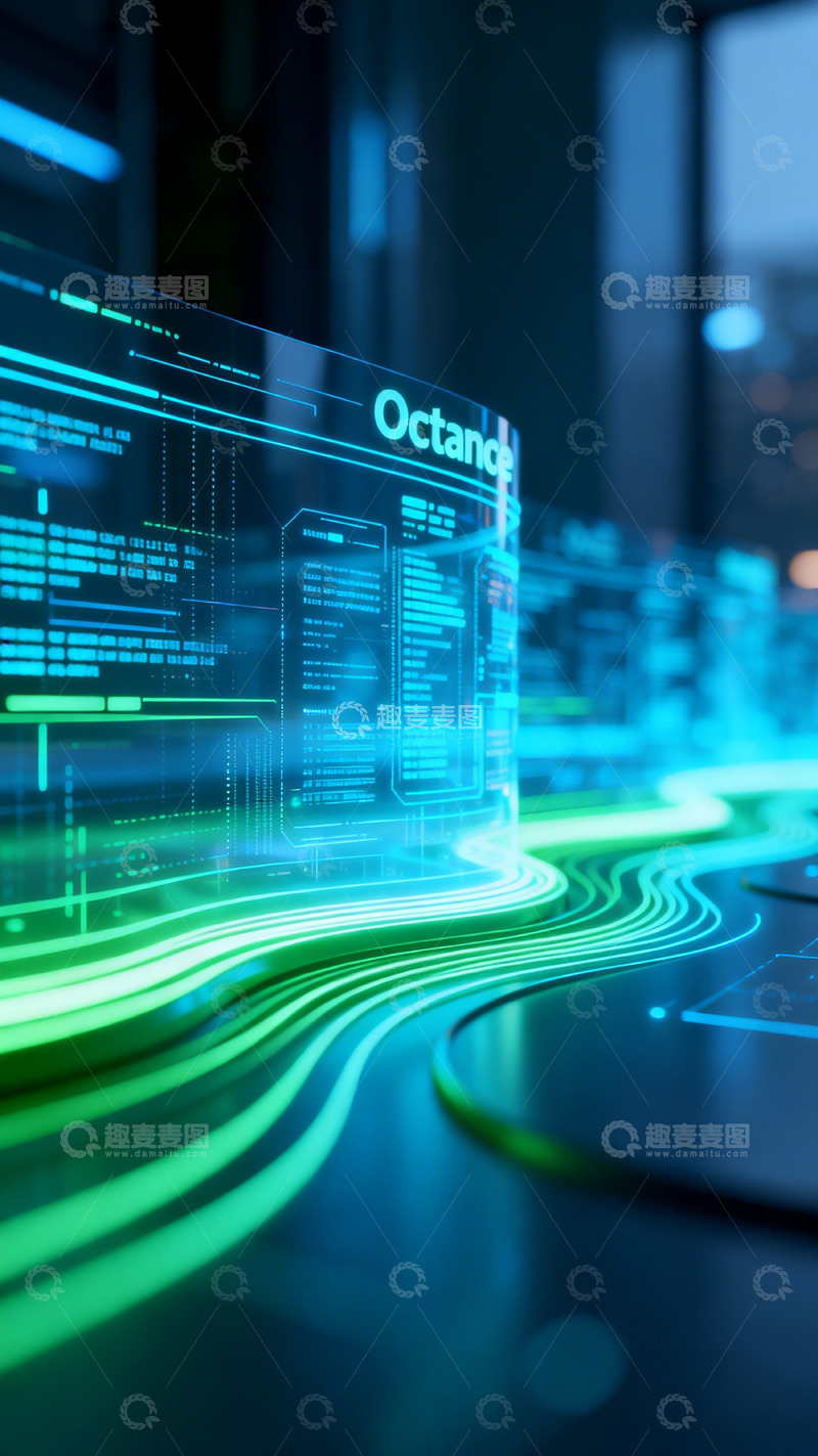 高清大图下载【趣麦麦图】未来科技感数据界面壁纸