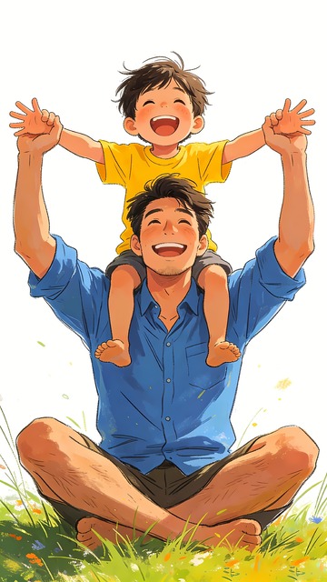 父亲节父亲与儿子