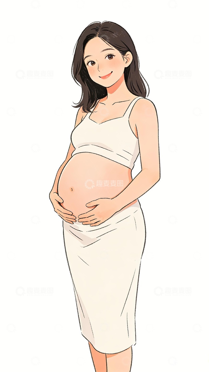高清大图下载【趣麦麦图】怀孕的准妈妈