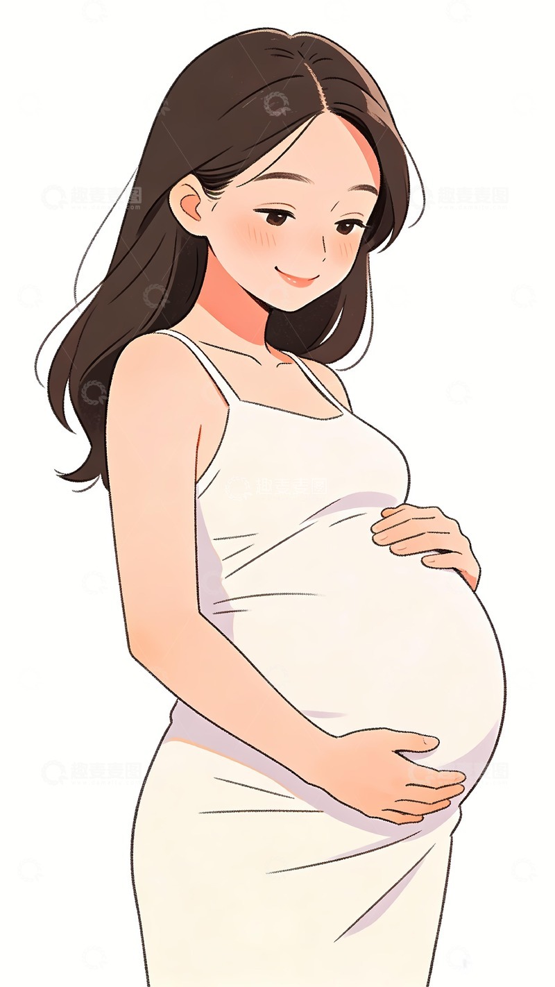 高清大图下载【趣麦麦图】一名怀孕的女性