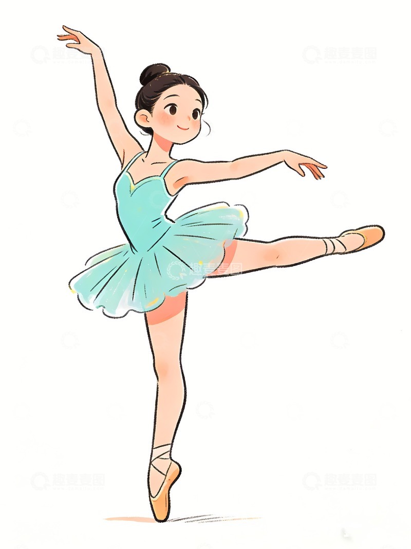 高清大图下载【趣麦麦图】一个跳芭蕾舞的女孩2