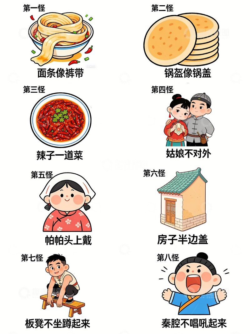 高清大图下载【趣麦麦图】陕西八大怪图