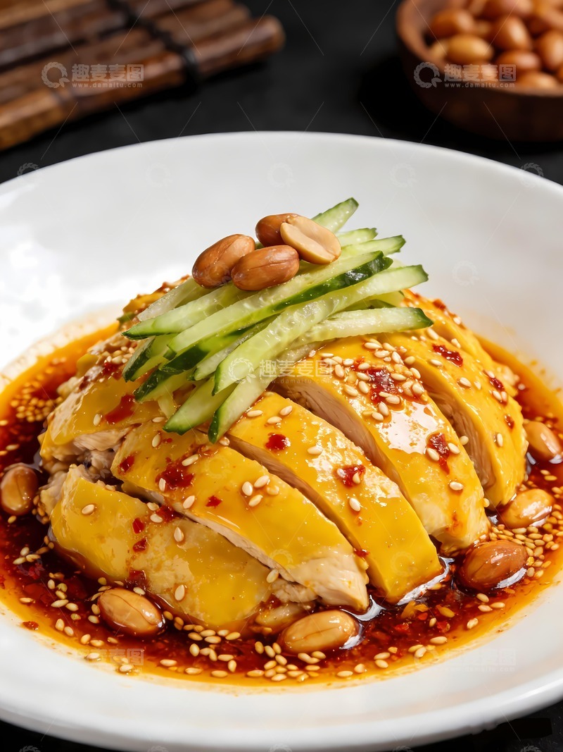 高清大图下载【趣麦麦图】口水鸡白切鸡棒棒鸡14