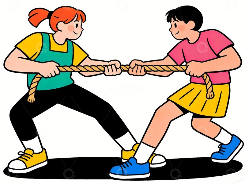 高清大图下载【趣麦麦图】运动会拔河比赛