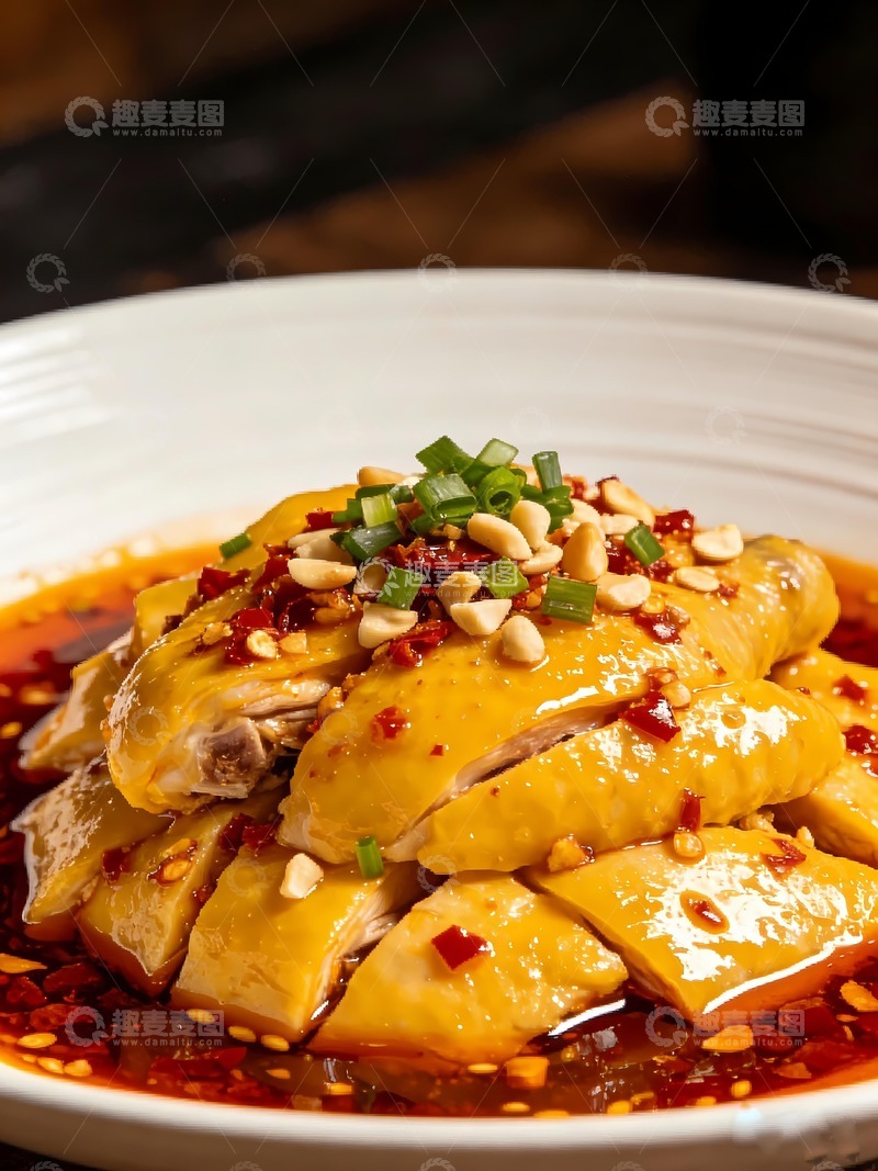 高清大图下载【趣麦麦图】棒棒鸡口水鸡白切鸡