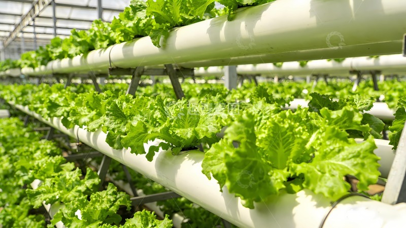 高清大图下载【趣麦麦图】蔬菜大棚无土栽培