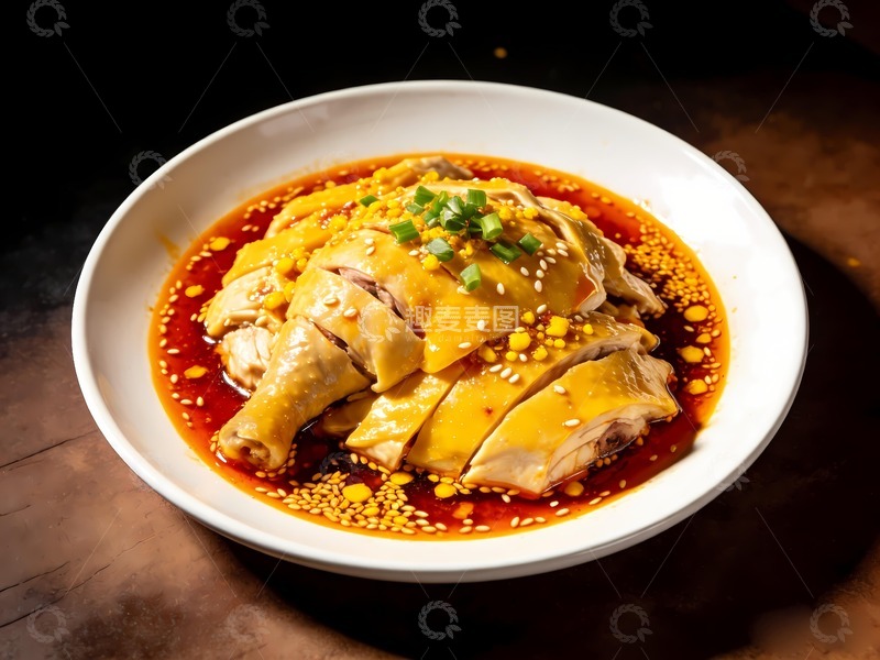 高清大图下载【趣麦麦图】口水鸡白切鸡棒棒鸡3