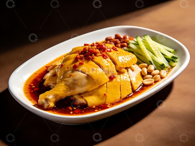 高清大图下载【趣麦麦图】白切鸡棒棒鸡口水鸡