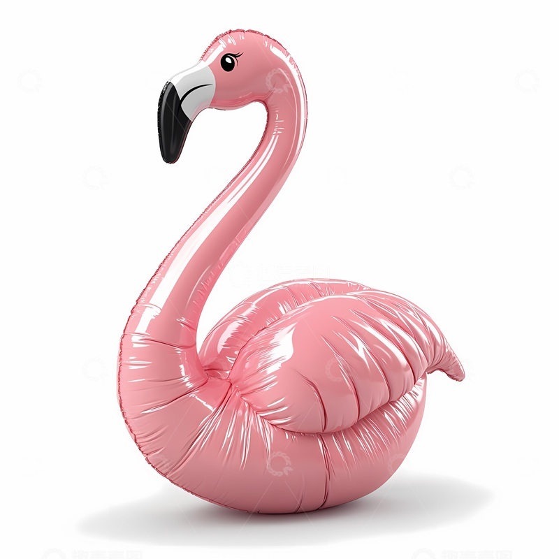高清大图下载【趣麦麦图】粉红火烈鸟充气游泳圈