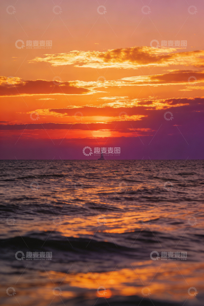 高清大图下载【趣麦麦图】夕阳海韵风光摄影