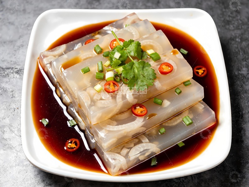 高清大图下载【趣麦麦图】凉拌皮冻图片