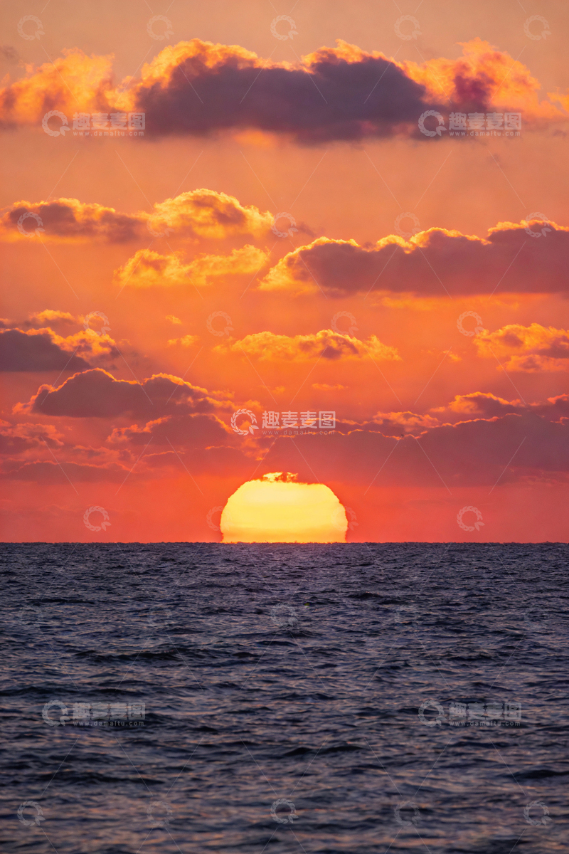 高清大图下载【趣麦麦图】海日落霞美景摄影图片
