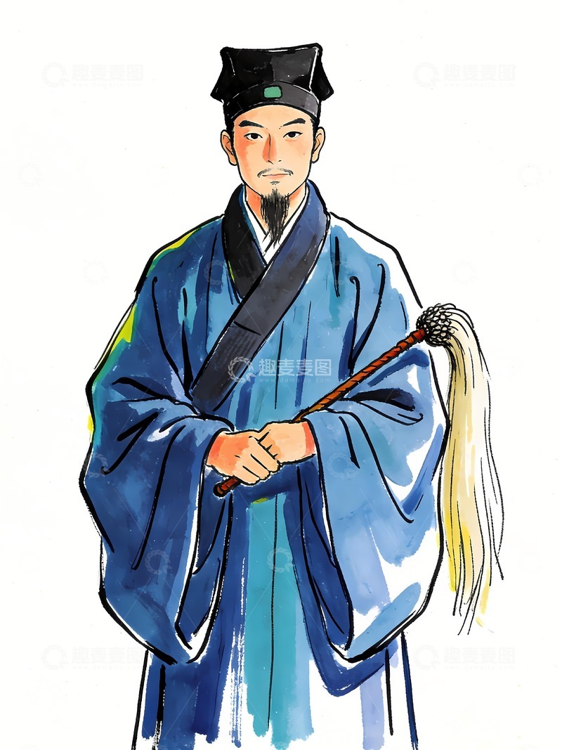 高清大图下载【趣麦麦图】风水先生算命道士