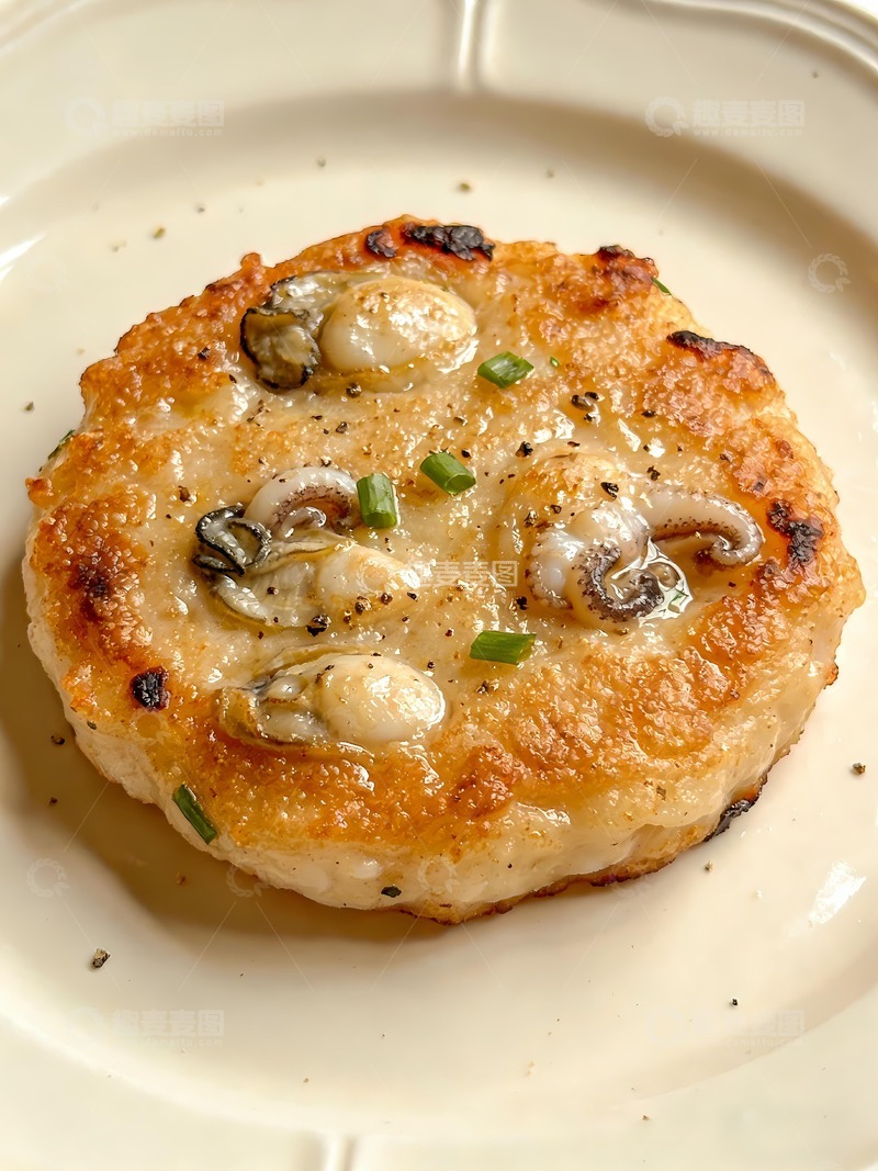 高清大图下载【趣麦麦图】香煎墨鱼饼美食4