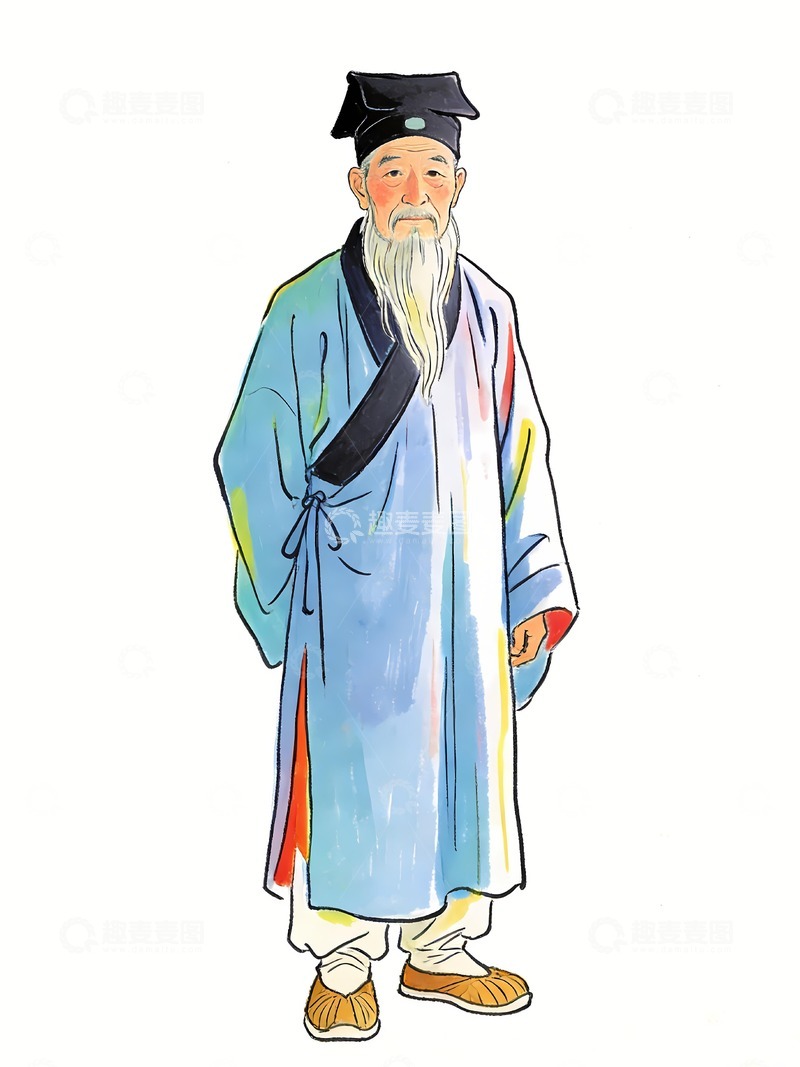 高清大图下载【趣麦麦图】道士修道的老人