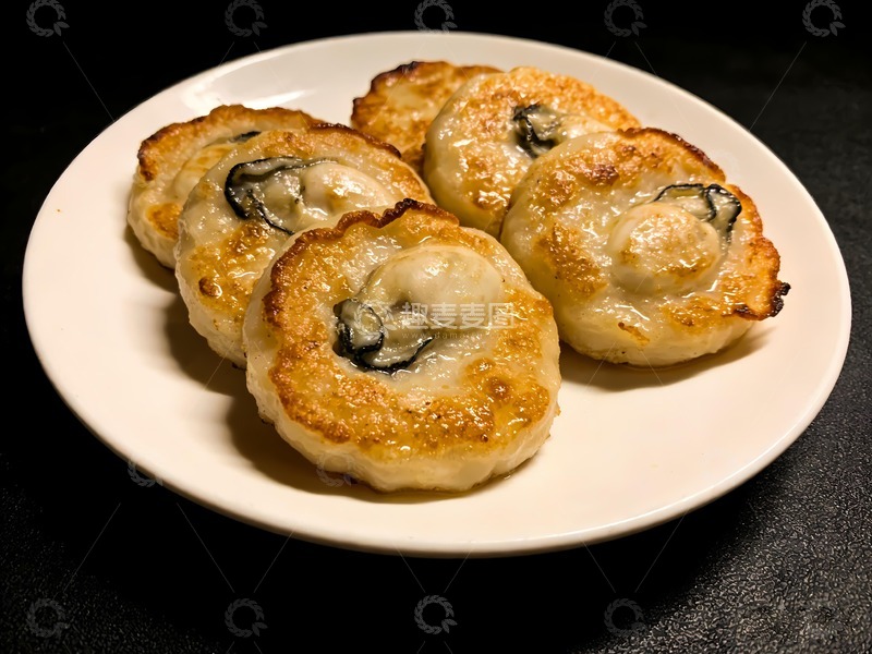 高清大图下载【趣麦麦图】香煎墨鱼饼美食3