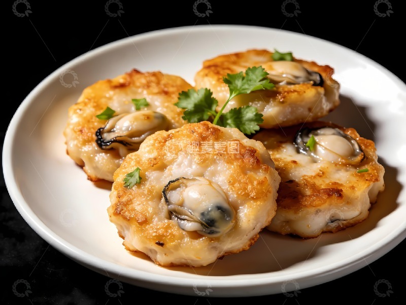 高清大图下载【趣麦麦图】香煎墨鱼饼美食2