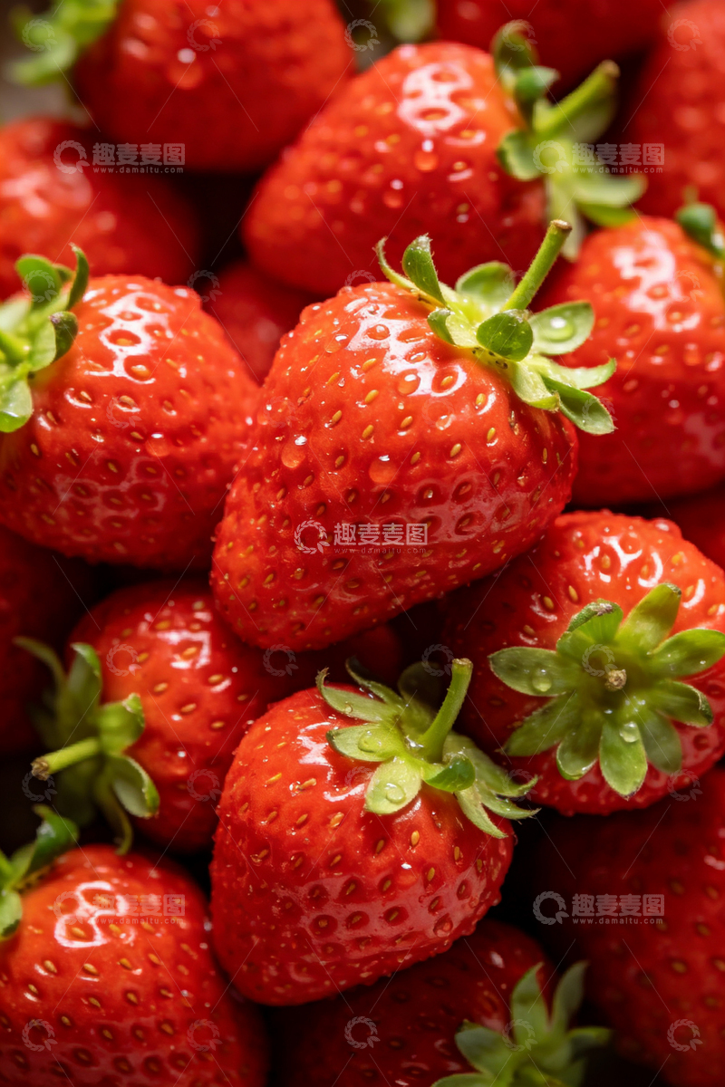 高清大图下载【趣麦麦图】新鲜草莓特写摄影图片3