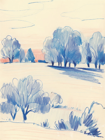 克莱因蓝氛围感插画3