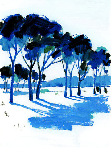 克莱因蓝氛围感插画4