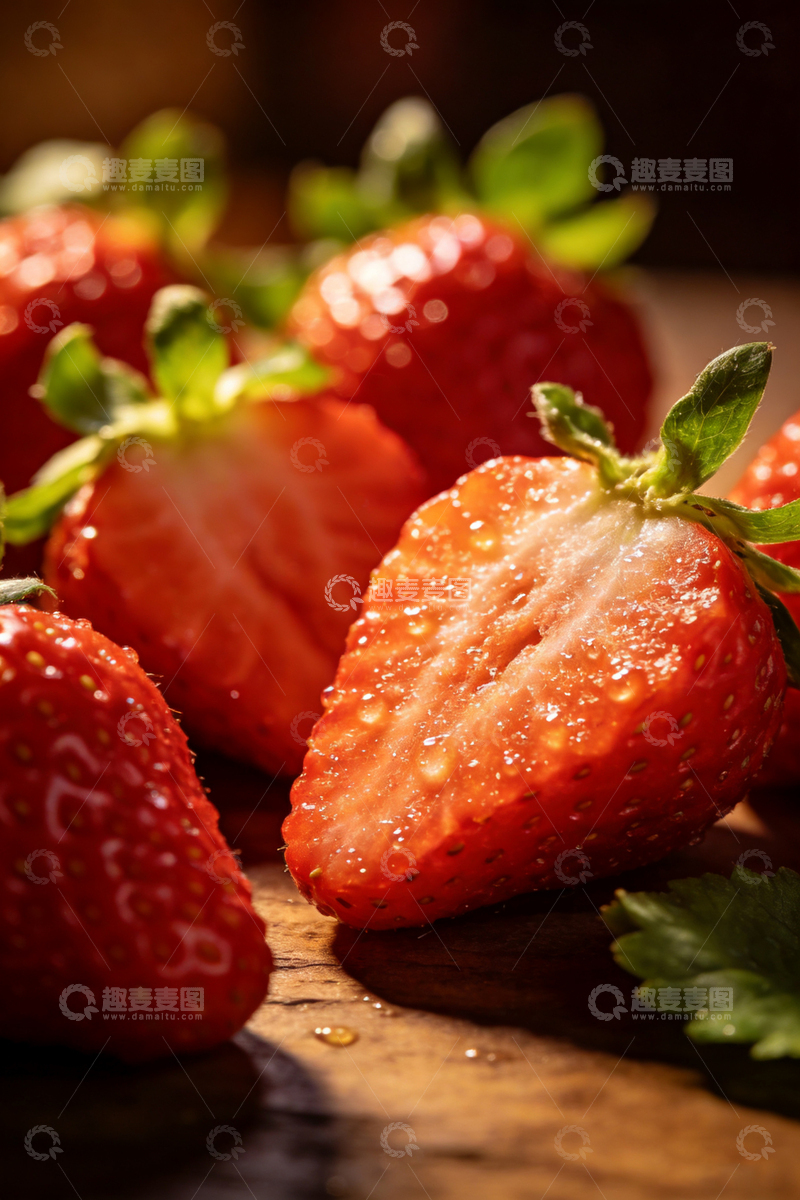 高清大图下载【趣麦麦图】新鲜草莓特写摄影4