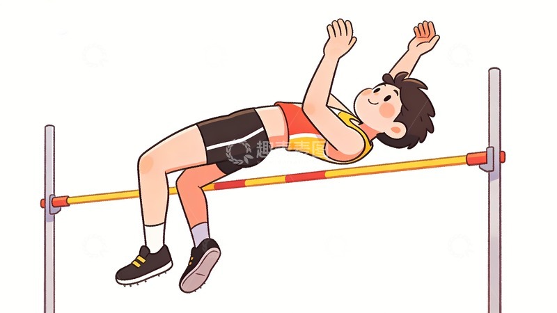 高清大图下载【趣麦麦图】撑杆跳跳高三级跳 