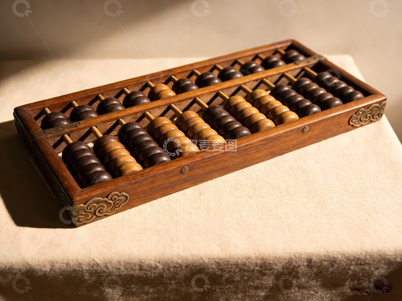 高清大图下载【趣麦麦图】算盘计算珠算 