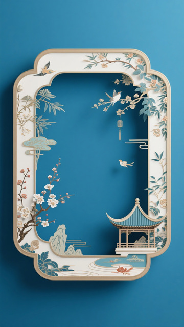 东方韵味剪纸风格框画