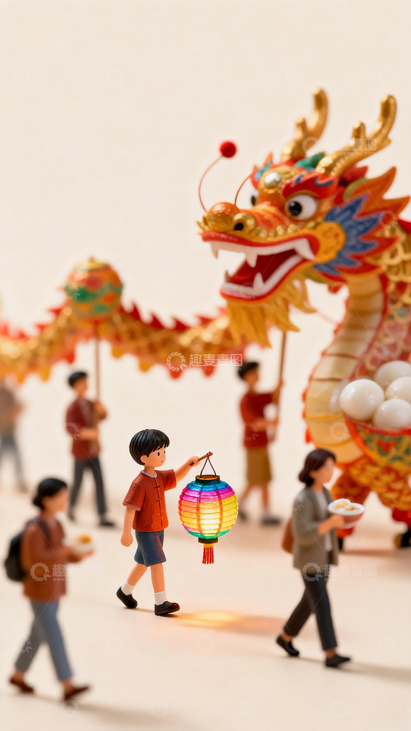 高清大图下载【趣麦麦图】节日庆典小人模型摄影