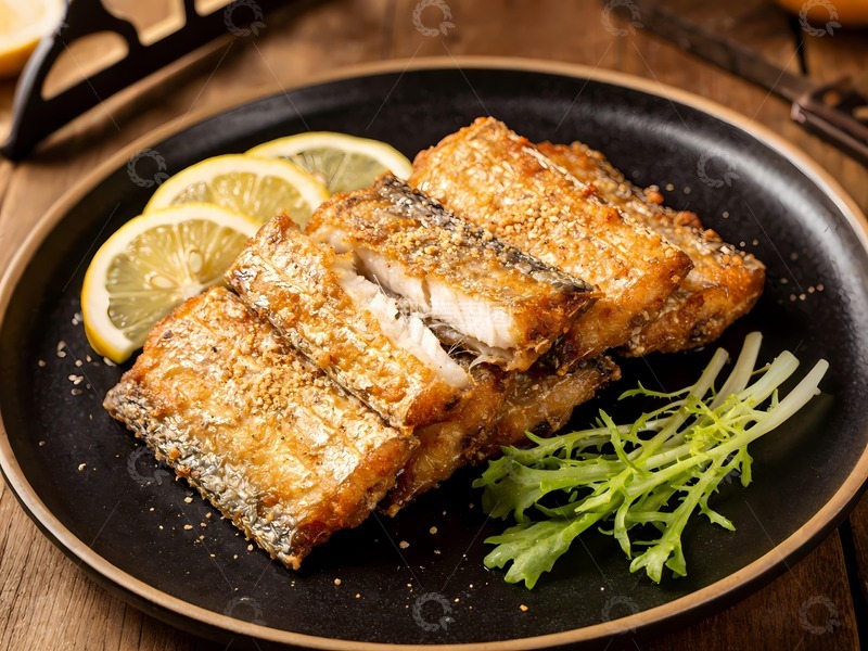 高清大图下载【趣麦麦图】美味香煎带鱼