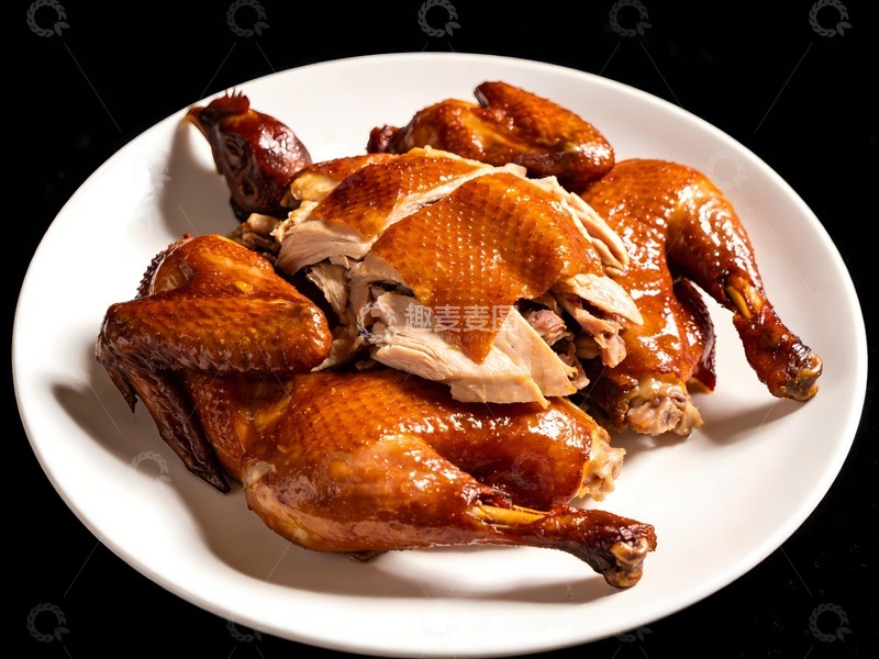 高清大图下载【趣麦麦图】五香熏鸡图片