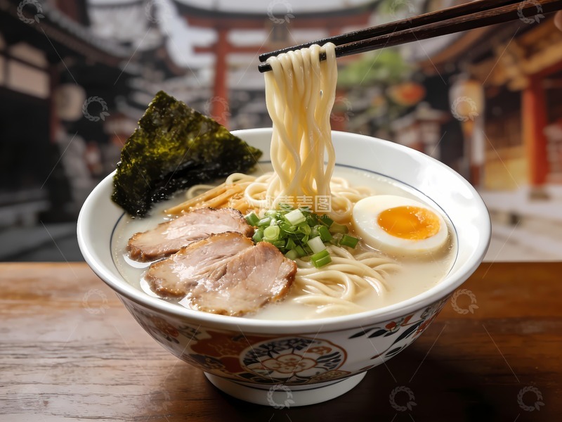 高清大图下载【趣麦麦图】乌冬面豚骨拉面