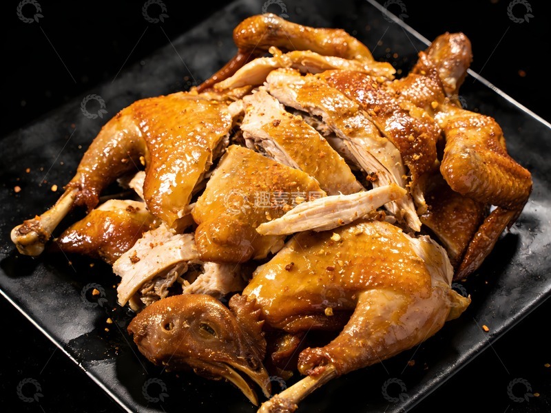 高清大图下载【趣麦麦图】美味五香熏鸡