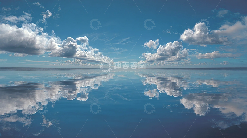高清大图下载【趣麦麦图】天际倒影的静谧之海