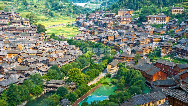 高清大图下载【趣麦麦图】西江千户苗寨全景