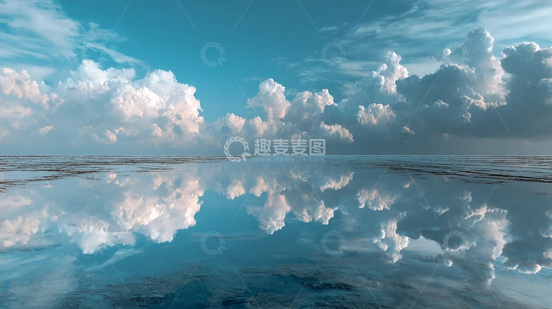 高清大图下载【趣麦麦图】天际云海倒映奇观