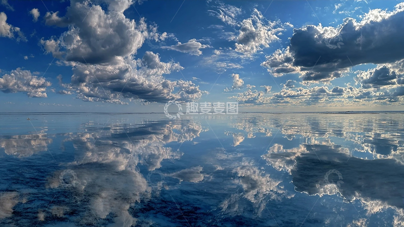 高清大图下载【趣麦麦图】浮云倒映水面上的梦境
