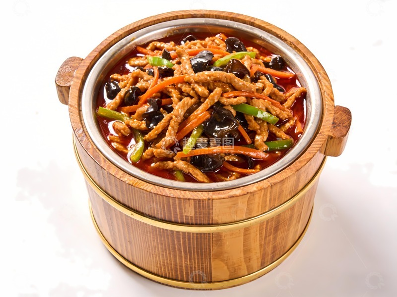 高清大图下载【趣麦麦图】鱼香肉丝木桶饭