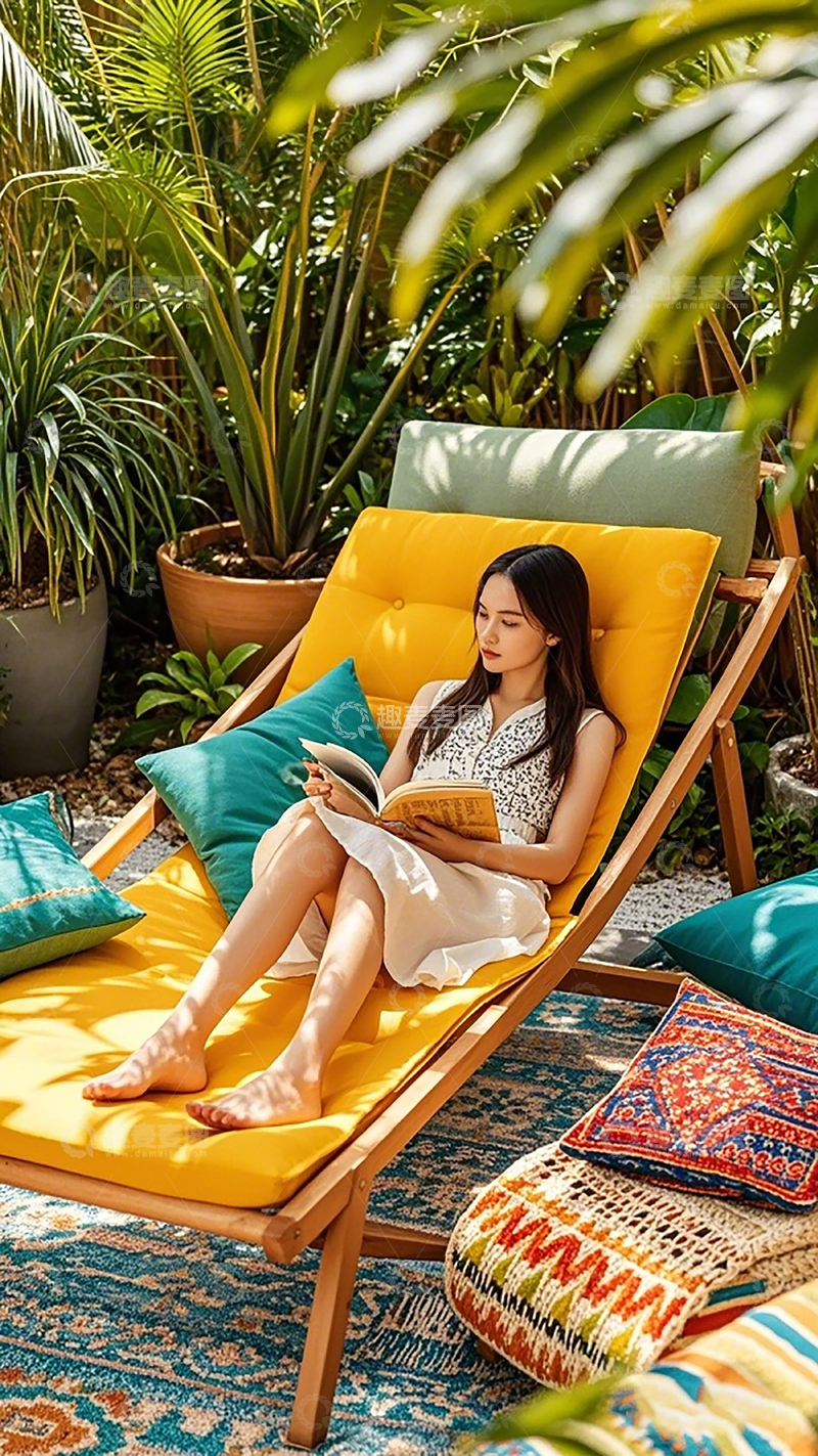 高清大图下载【趣麦麦图】悠闲午后阅读时光