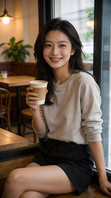咖啡馆休闲时光女性写真