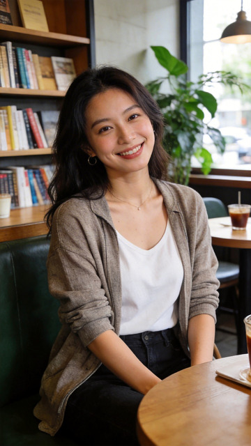 咖啡馆休闲女性生活照
