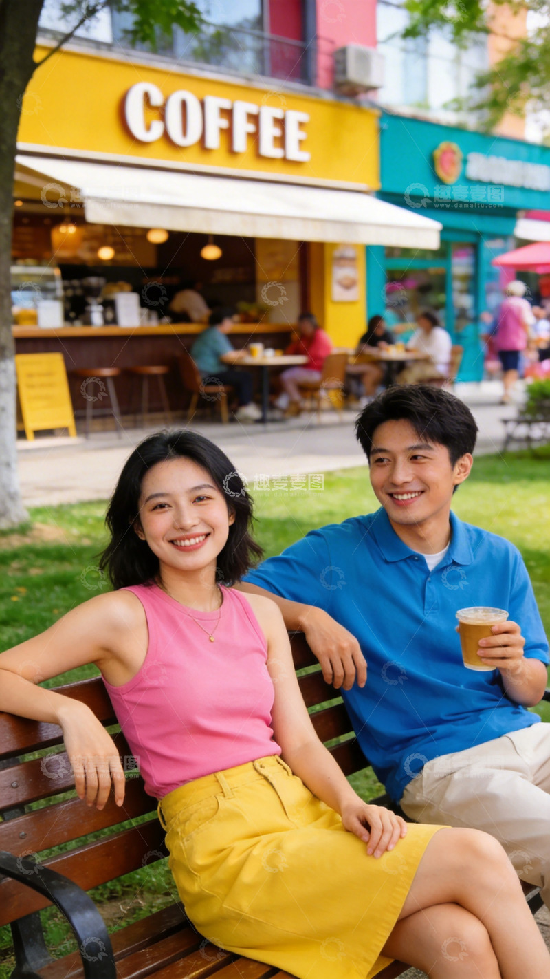 高清大图下载【趣麦麦图】都市休闲咖啡时光